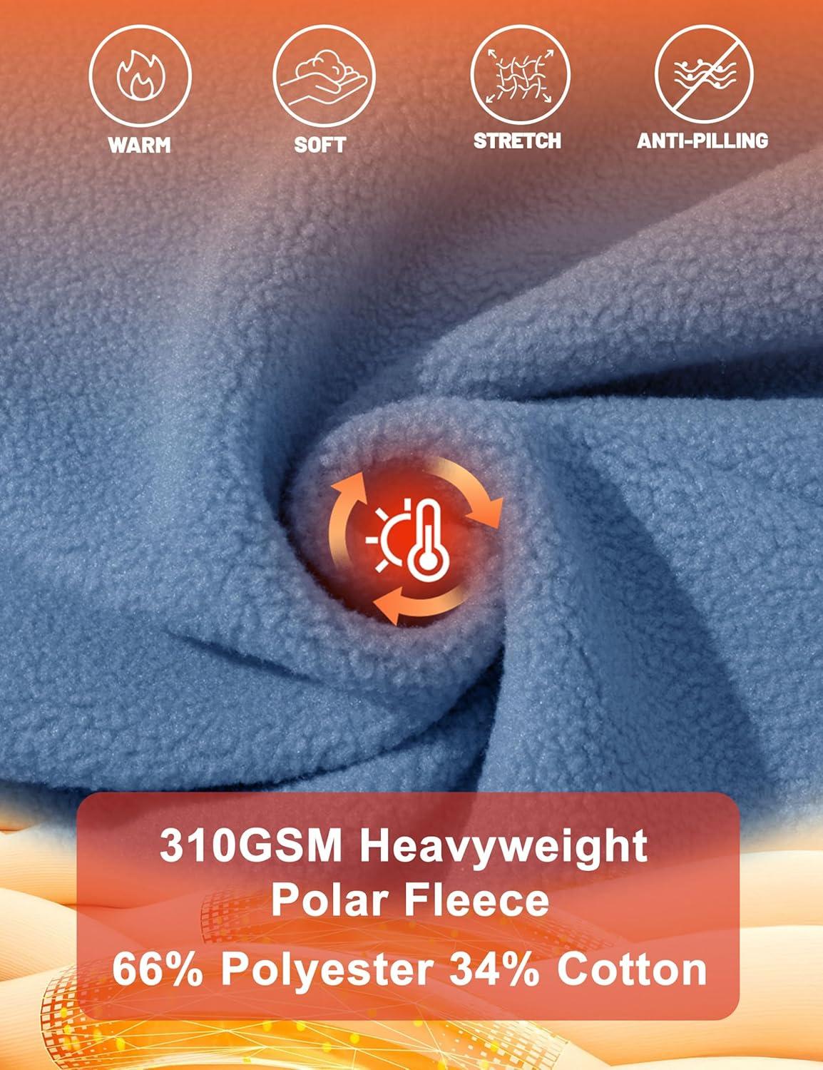 imageMAGCOMSEN Womens Fleece Lined Sweatshirt Crewneck Cotton Pullover Fall Winter Casual Long Sleeve Warm Soft TopsHaze Blue