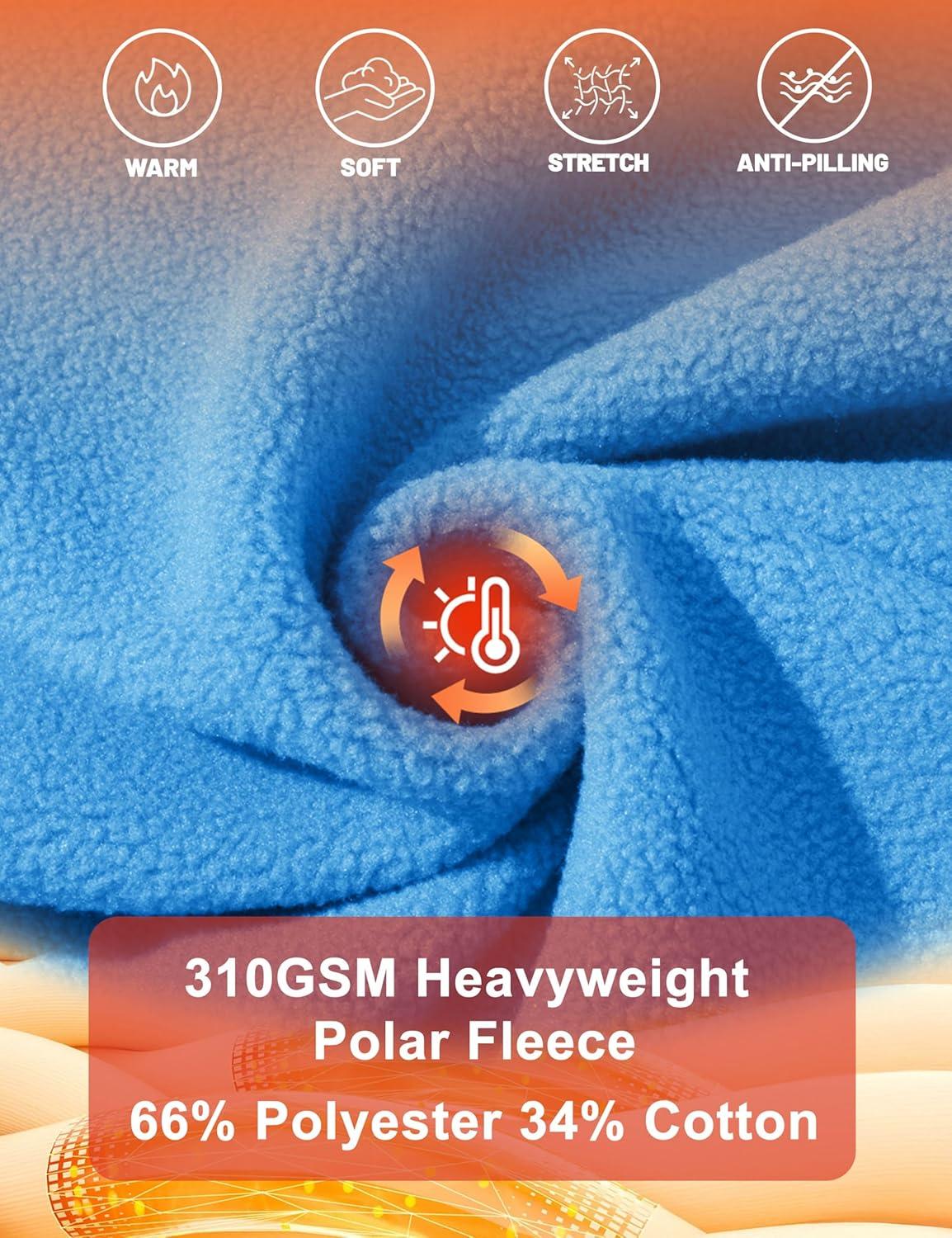 imageMAGCOMSEN Womens Fleece Lined Sweatshirt Crewneck Cotton Pullover Fall Winter Casual Long Sleeve Warm Soft TopsIce Blue