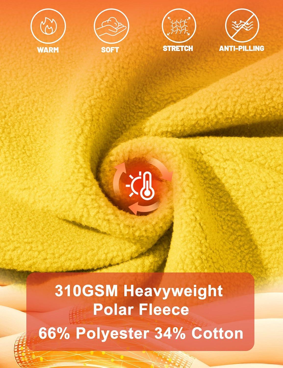 imageMAGCOMSEN Womens Fleece Lined Sweatshirt Crewneck Cotton Pullover Fall Winter Casual Long Sleeve Warm Soft TopsYellow