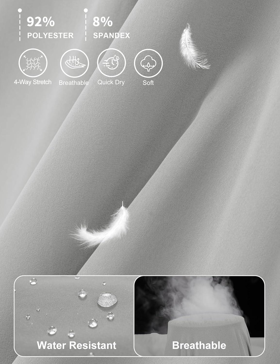 imageMAGCOMSEN Womens Hiking Capris Pants UPF 50 Lightweight Quick Dry Workout Travel Summer Casual Pants Zipper PocketsLight Gray