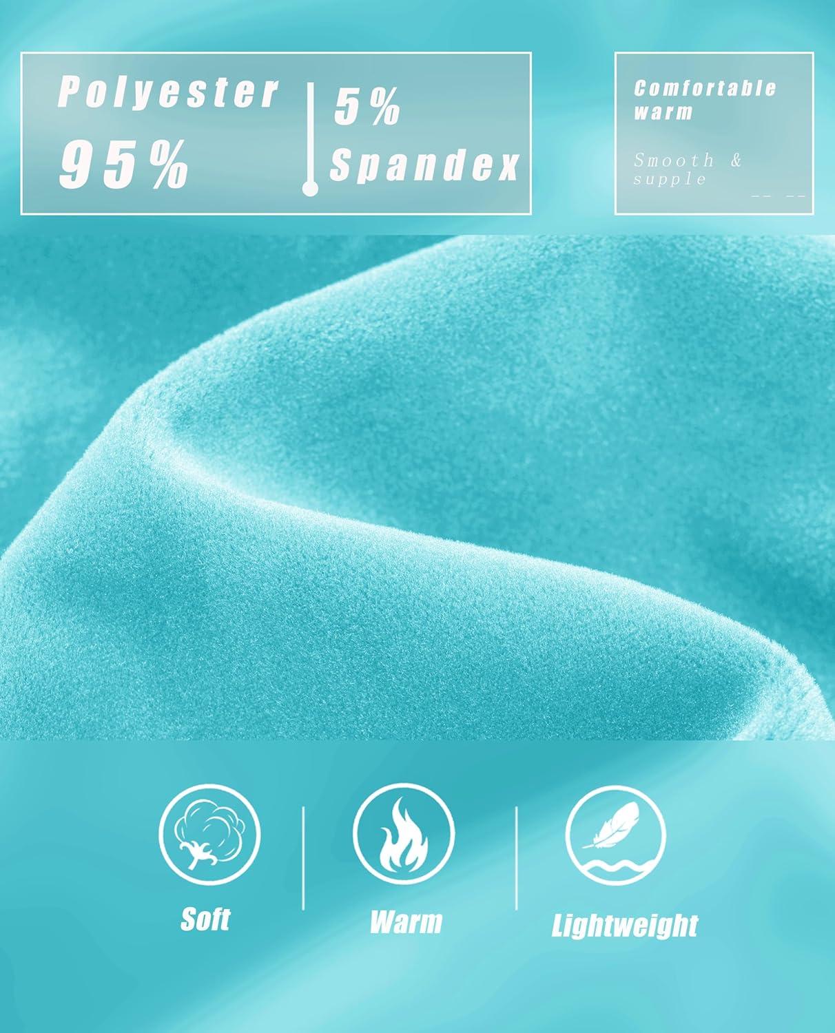 imageMAGCOMSEN Womens Hoodies HalfZip Cropped Velour Sweatshirts Long Sleeve Fleece Pullover with Pocket Casual OutfitsWater Blue