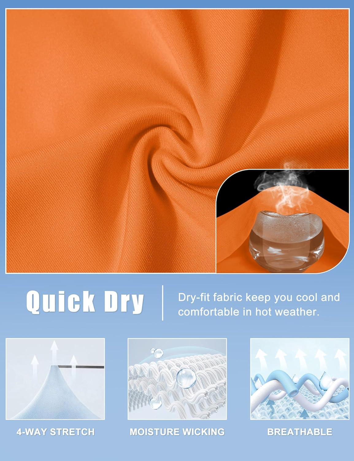 imageMAGCOMSEN Womens Polo Shirts Cotton Short Sleeve VNeck Collared Tops Golf Shirt Work Casual Summer TeeOrange