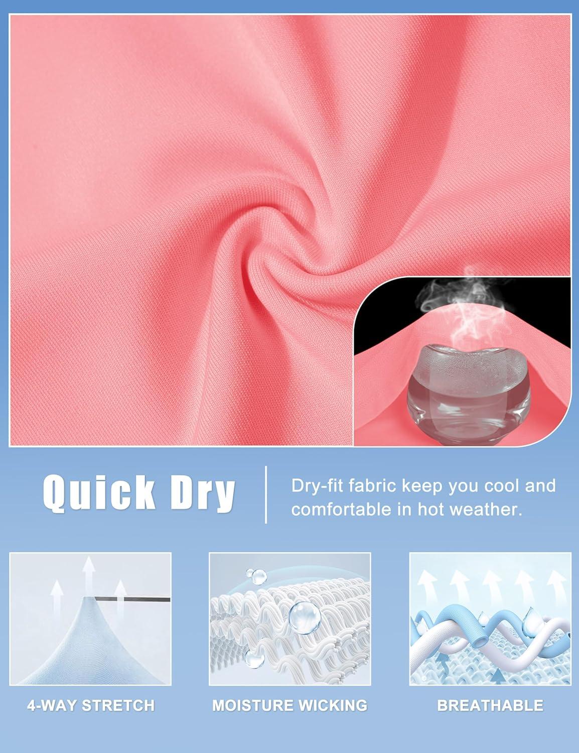 imageMAGCOMSEN Womens Polo Shirts Cotton Short Sleeve VNeck Collared Tops Golf Shirt Work Casual Summer TeePink