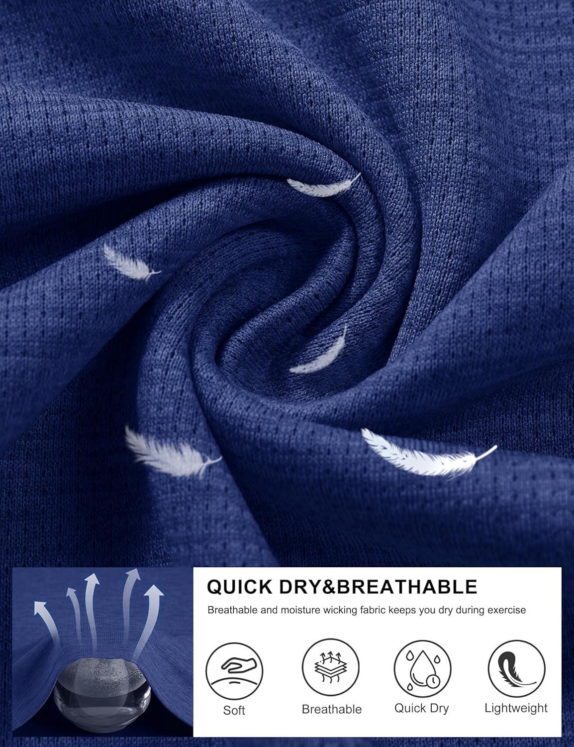 imageMAGCOMSEN Womens Short Sleeve T Shirts UPF 50 Sun Protection Quick Dry Athletic Running Workout Tee TopsDark Blue