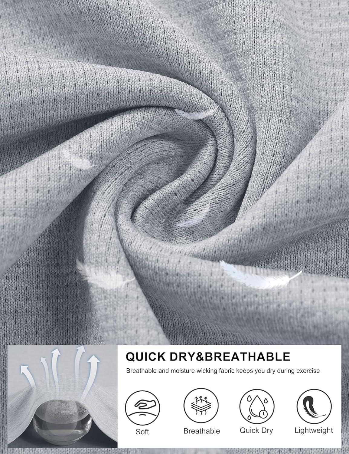 imageMAGCOMSEN Womens Short Sleeve T Shirts UPF 50 Sun Protection Quick Dry Athletic Running Workout Tee TopsLight Grey