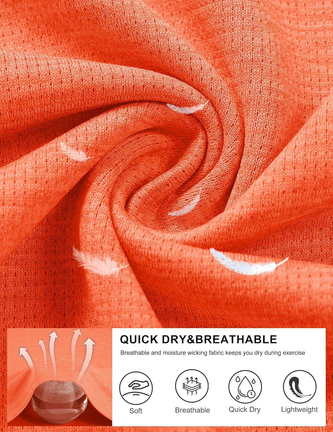 imageMAGCOMSEN Womens Short Sleeve T Shirts UPF 50 Sun Protection Quick Dry Athletic Running Workout Tee TopsOrange