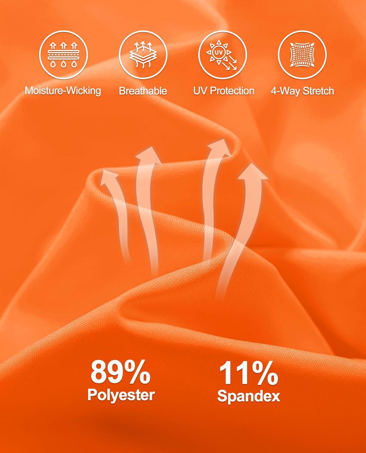 imageMAGCOMSEN Womens Sleeveless Golf Polo Shirts Collared Tank Tops UPF 50 VNeck Quick Dry Workout Athletic Tennis TopsFlorange