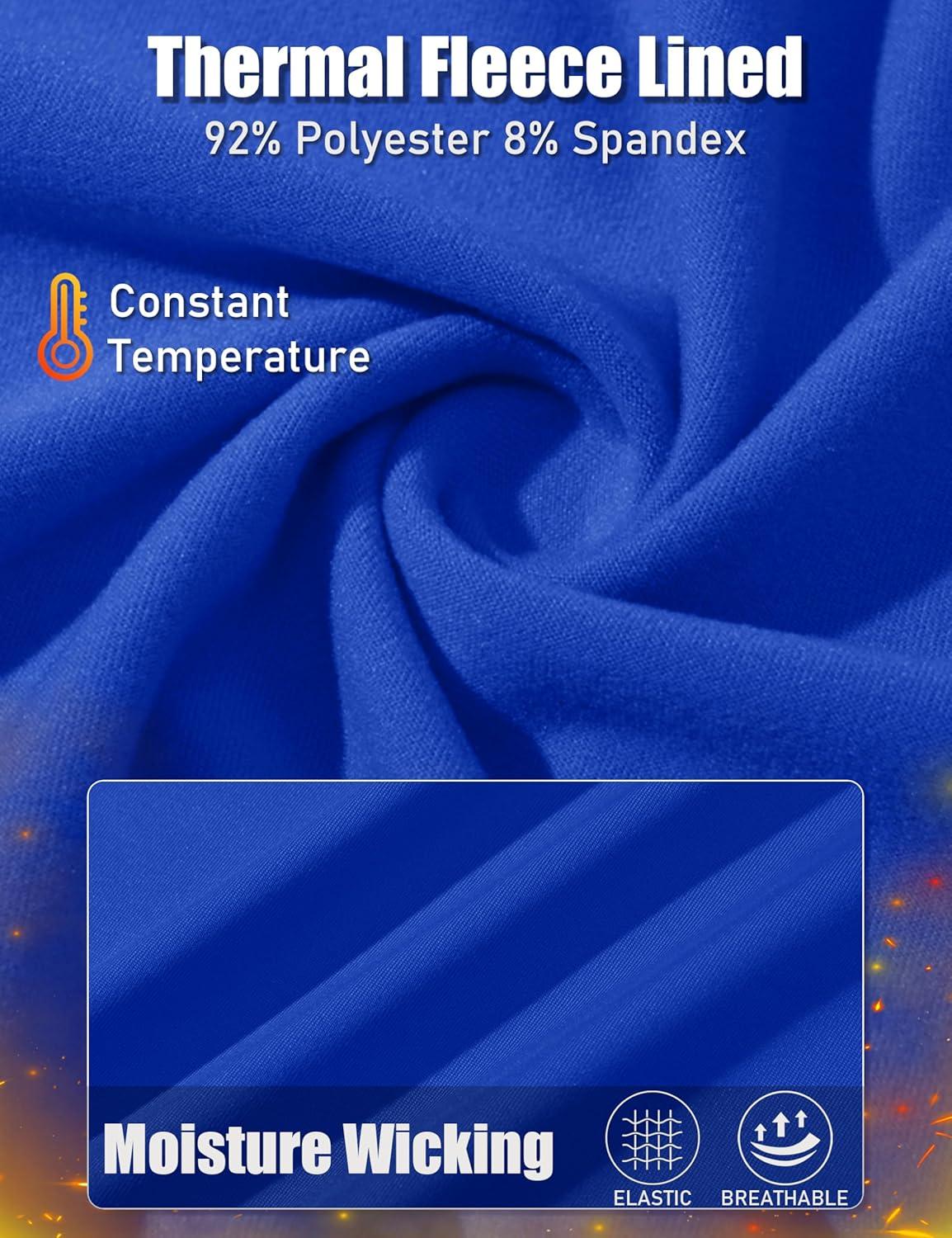 imageMAGCOMSEN Womens Thermal Shirts Fleece Pullover Long Sleeve Undershirt Tops Warm Workout Winter Base LayerColor Blue