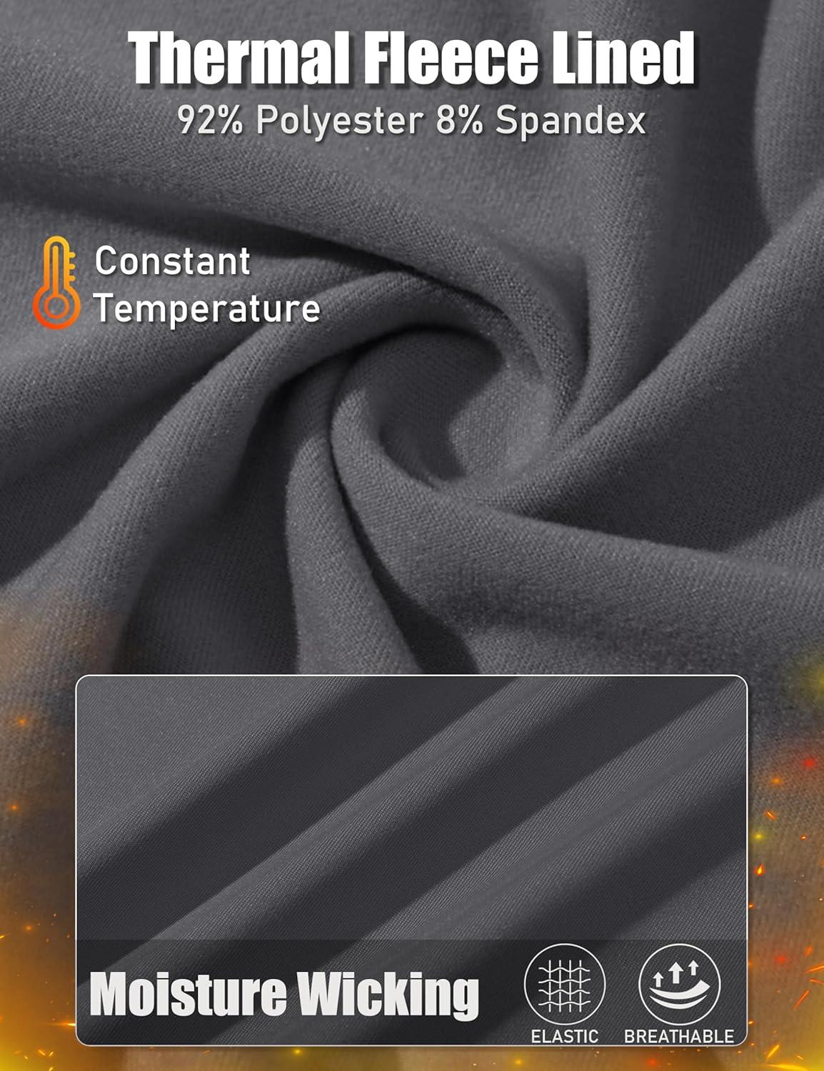 imageMAGCOMSEN Womens Thermal Shirts Fleece Pullover Long Sleeve Undershirt Tops Warm Workout Winter Base LayerDark Grey