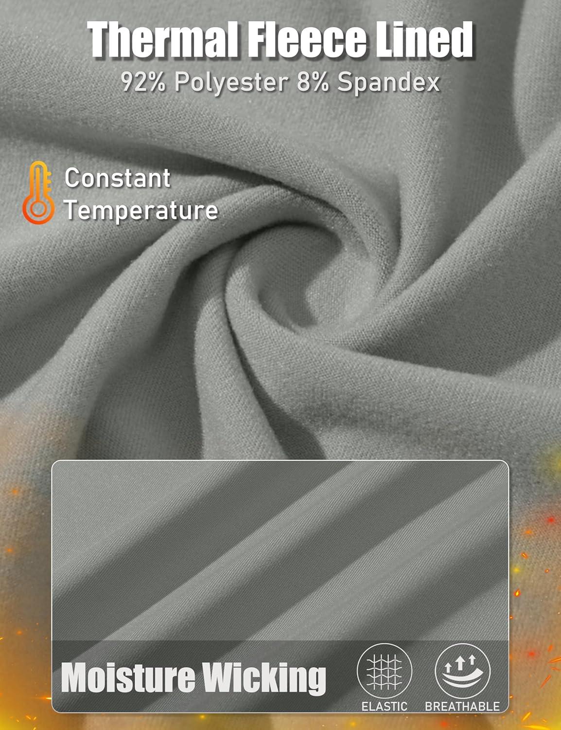 imageMAGCOMSEN Womens Thermal Shirts Fleece Pullover Long Sleeve Undershirt Tops Warm Workout Winter Base LayerLight Grey