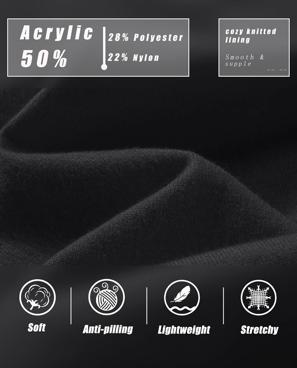 imageMAGCOMSEN Womens V Neck Sweater 2025 Spring Casual Long Sleeve Tops Knit Lightweight Pullover Sweaters JumperBlack