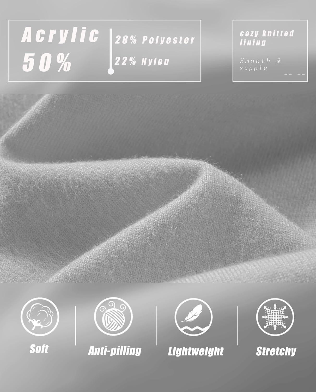 imageMAGCOMSEN Womens V Neck Sweater 2025 Spring Casual Long Sleeve Tops Knit Lightweight Pullover Sweaters JumperLight Grey