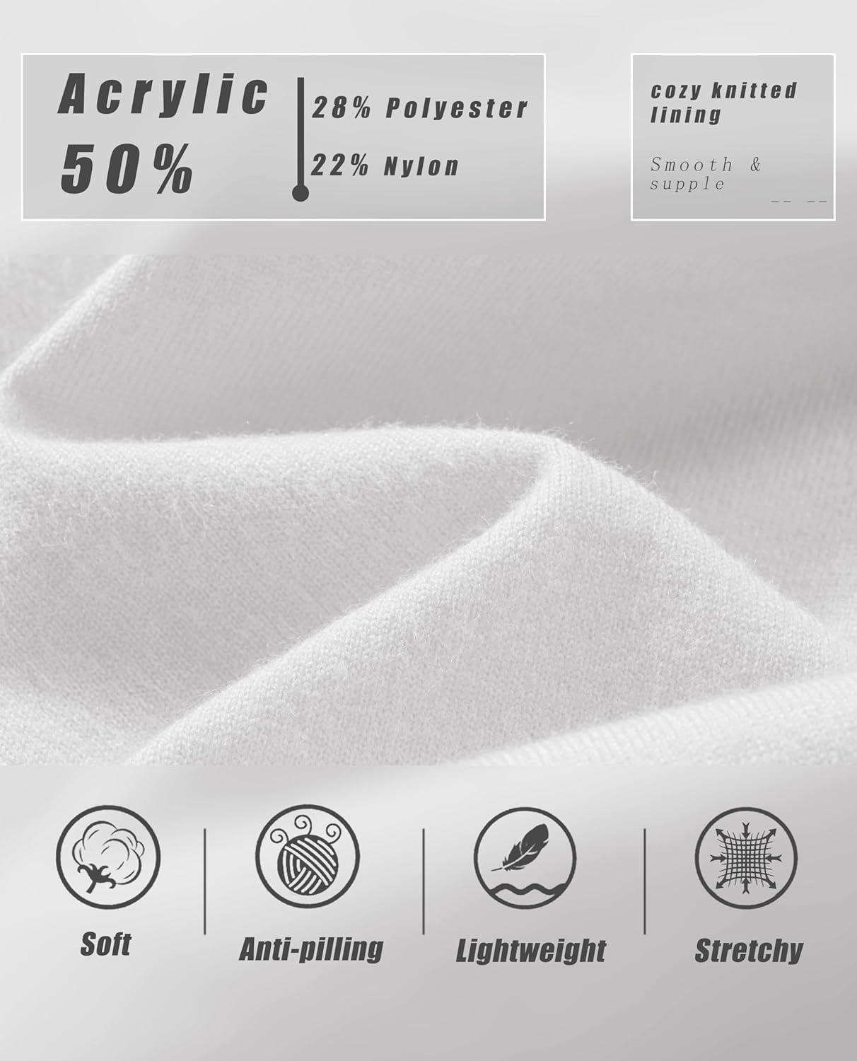 imageMAGCOMSEN Womens V Neck Sweater 2025 Spring Casual Long Sleeve Tops Knit Lightweight Pullover Sweaters JumperWhite