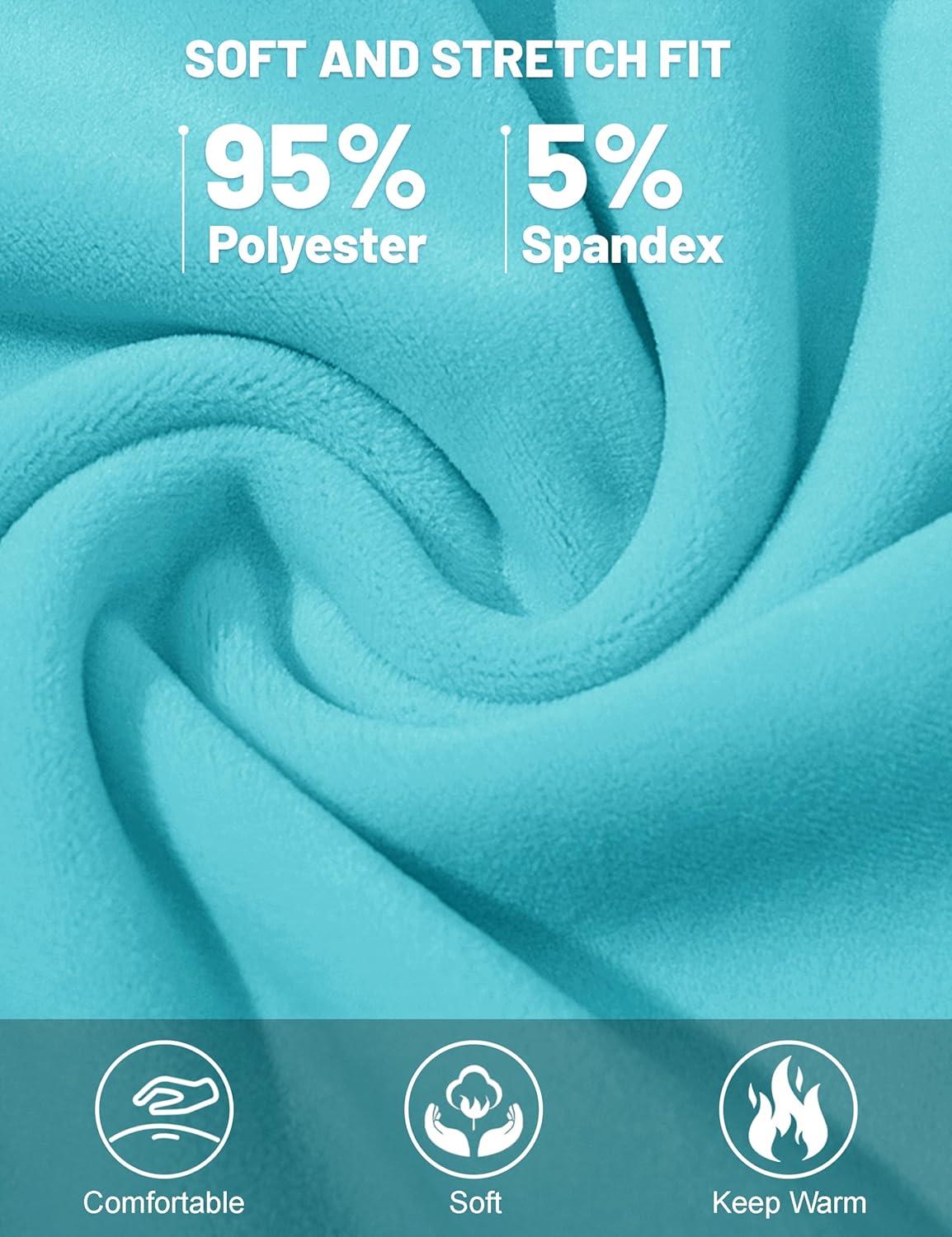 imageMAGCOMSEN Womens Velour Pants Soft Velvet Straight Leg Sweatpants Elastic Waist Warm Lounge Pant with PocketsAqua Blue