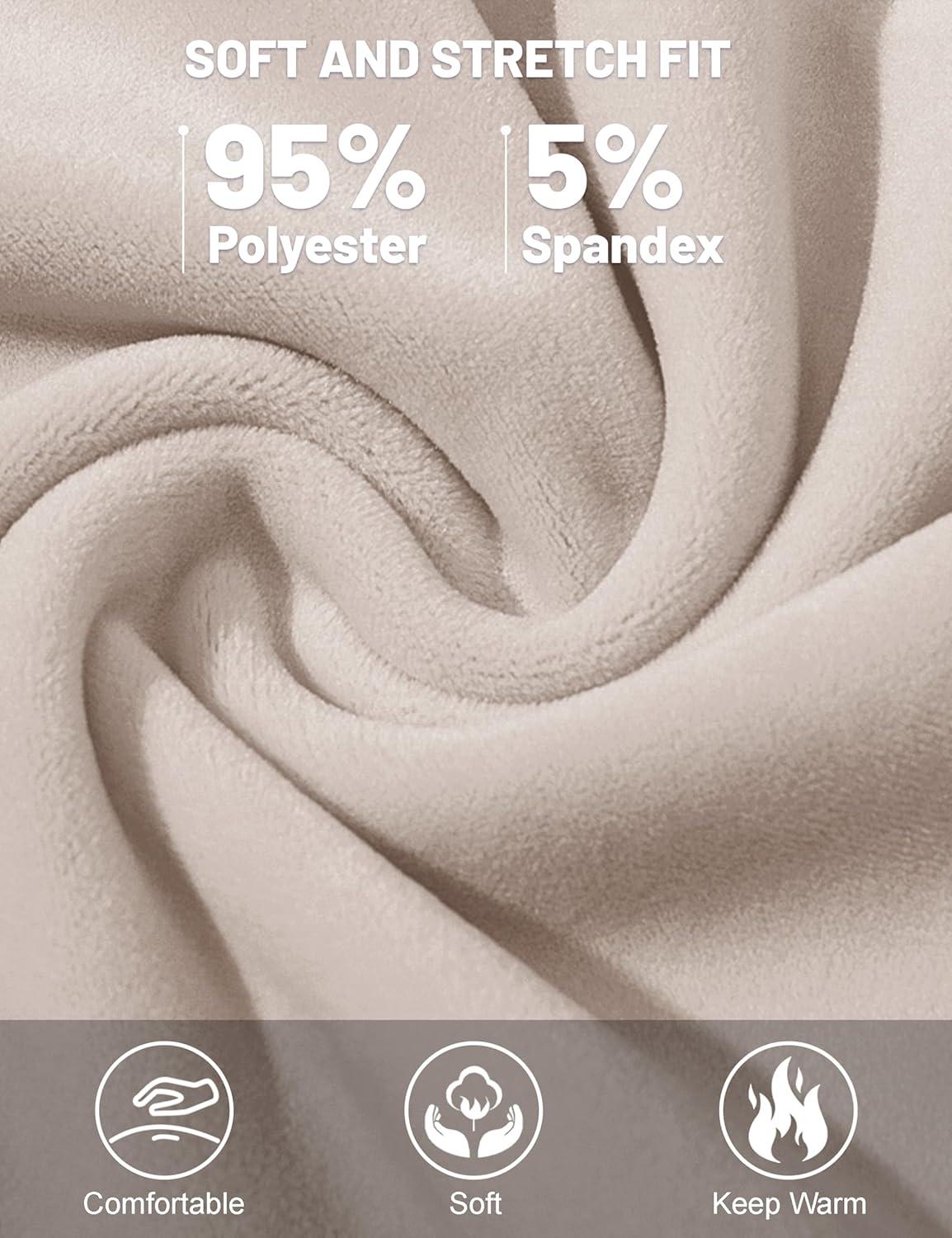 imageMAGCOMSEN Womens Velour Pants Soft Velvet Straight Leg Sweatpants Elastic Waist Warm Lounge Pant with PocketsBeige