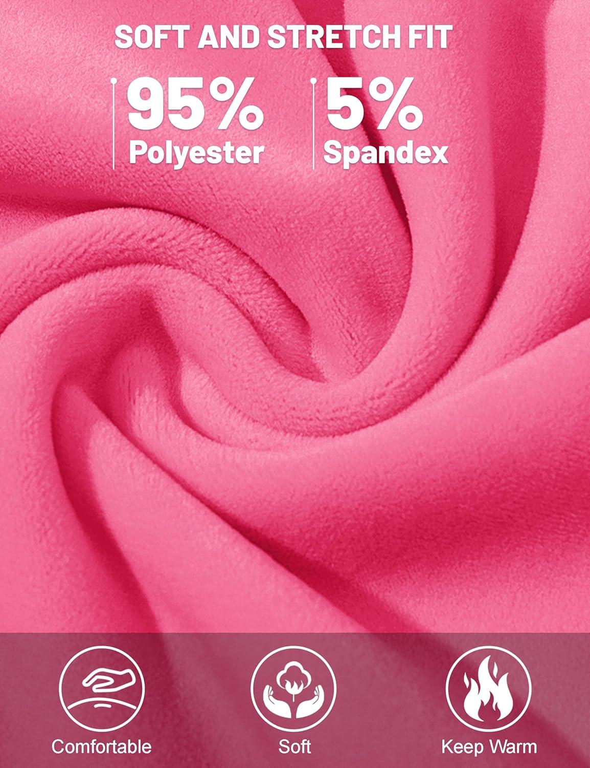 imageMAGCOMSEN Womens Velour Pants Soft Velvet Straight Leg Sweatpants Elastic Waist Warm Lounge Pant with PocketsFluorescent Pink