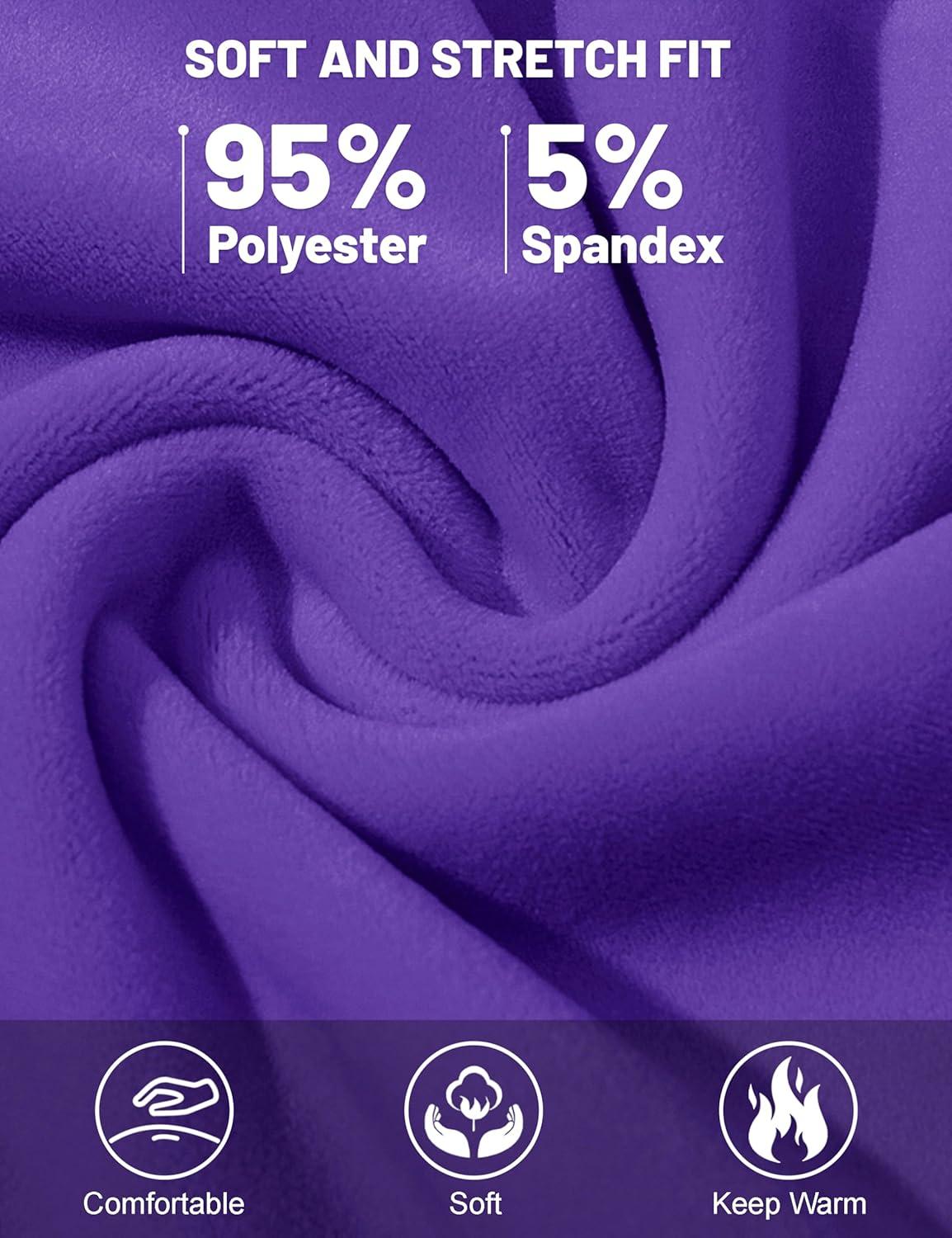 imageMAGCOMSEN Womens Velour Pants Soft Velvet Straight Leg Sweatpants Elastic Waist Warm Lounge Pant with PocketsLight Purple