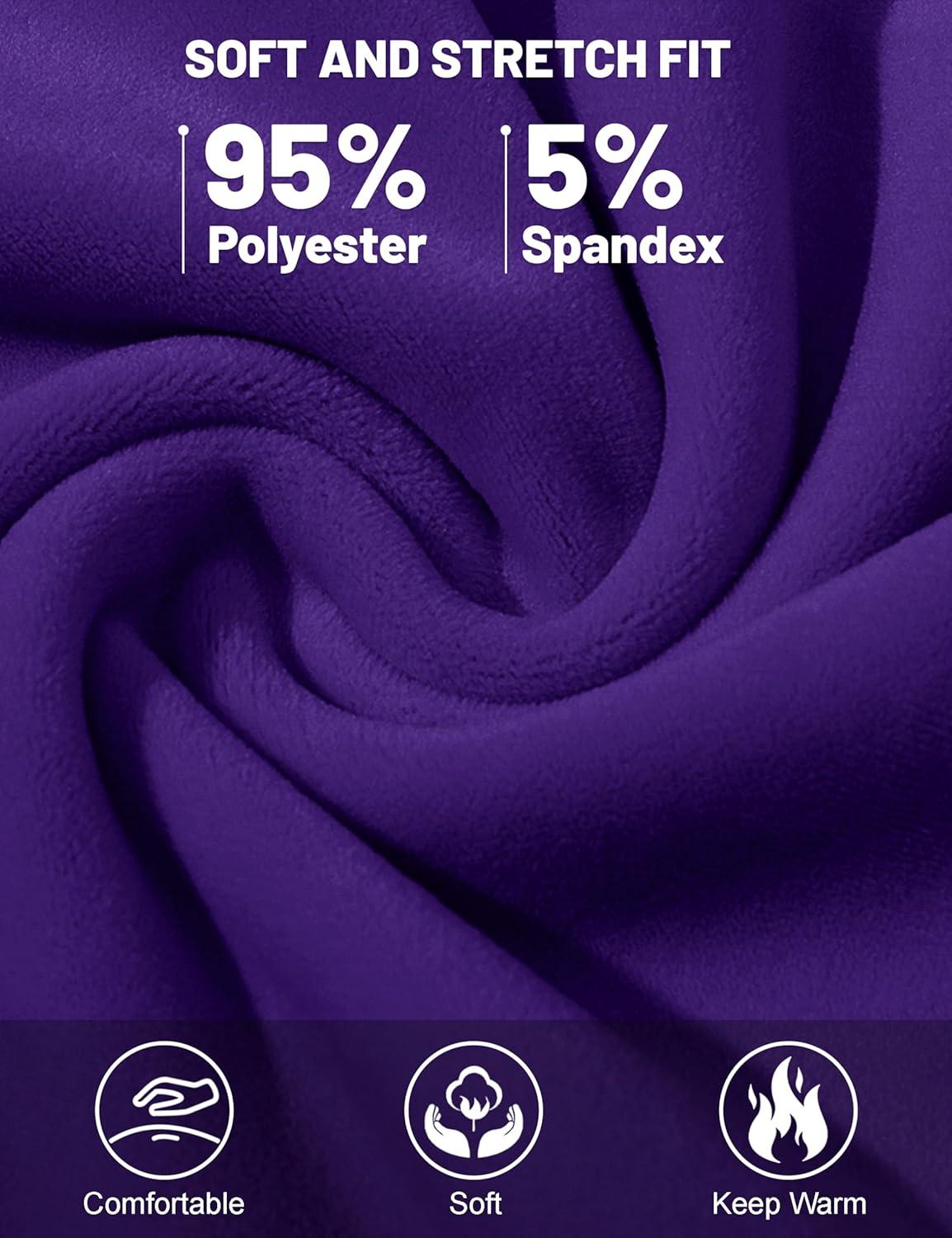 imageMAGCOMSEN Womens Velour Pants Soft Velvet Straight Leg Sweatpants Elastic Waist Warm Lounge Pant with PocketsPurple