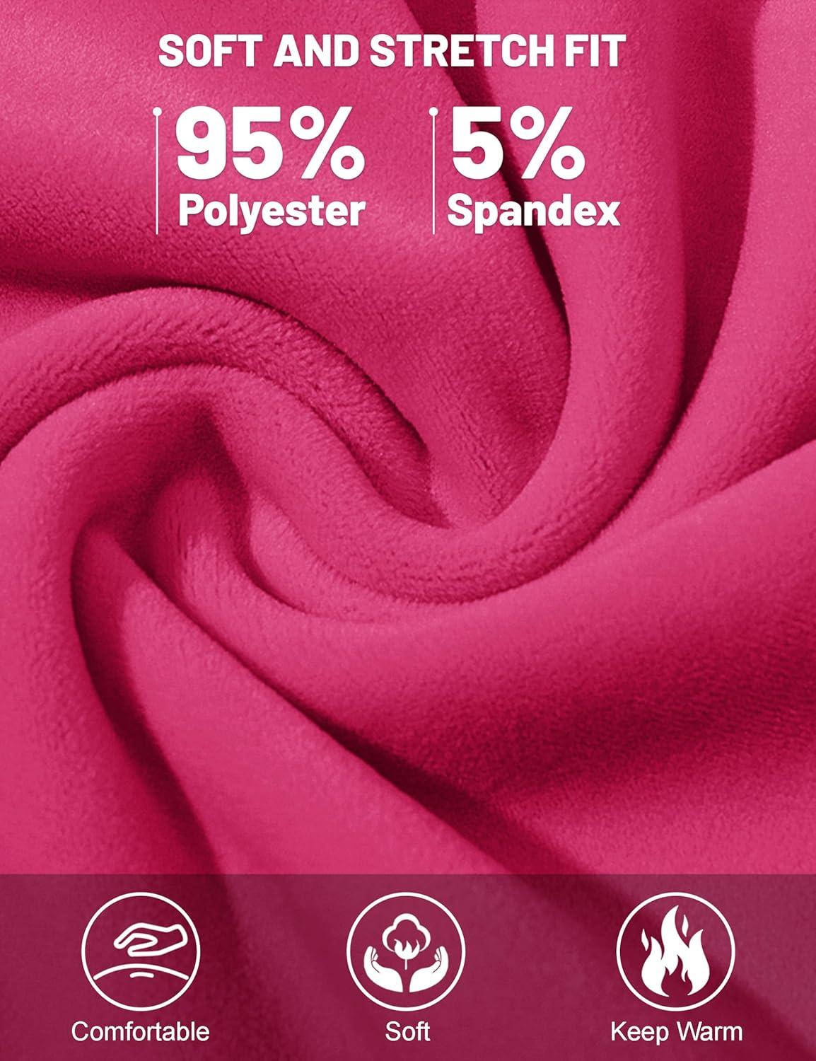 imageMAGCOMSEN Womens Velour Pants Soft Velvet Straight Leg Sweatpants Elastic Waist Warm Lounge Pant with PocketsRose