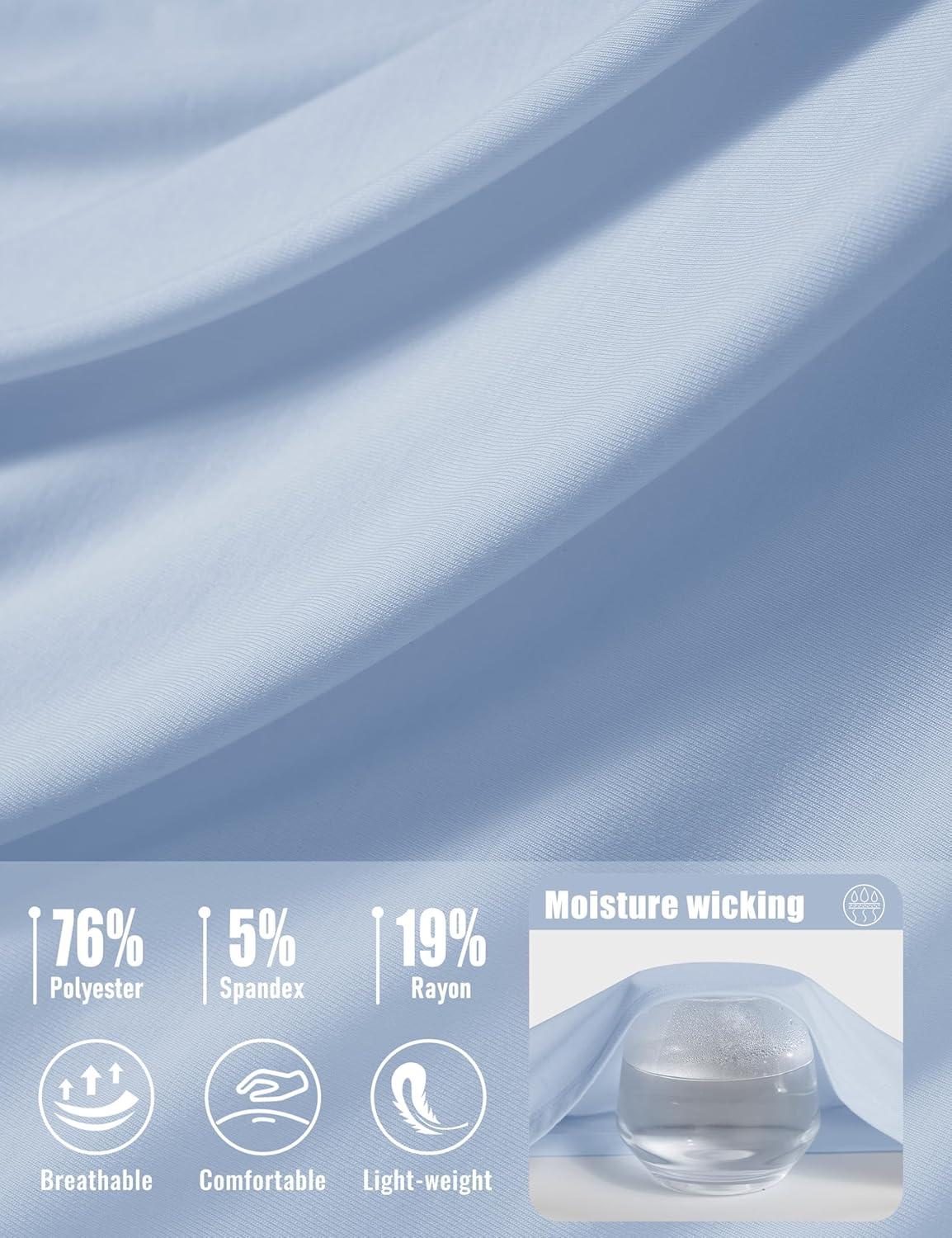 imageMAGCOMSEN Womens Workout Tank Tops Loose Fit Gym Yoga Sleeveless Shirts Athletic Running Tops FlowySky Blue