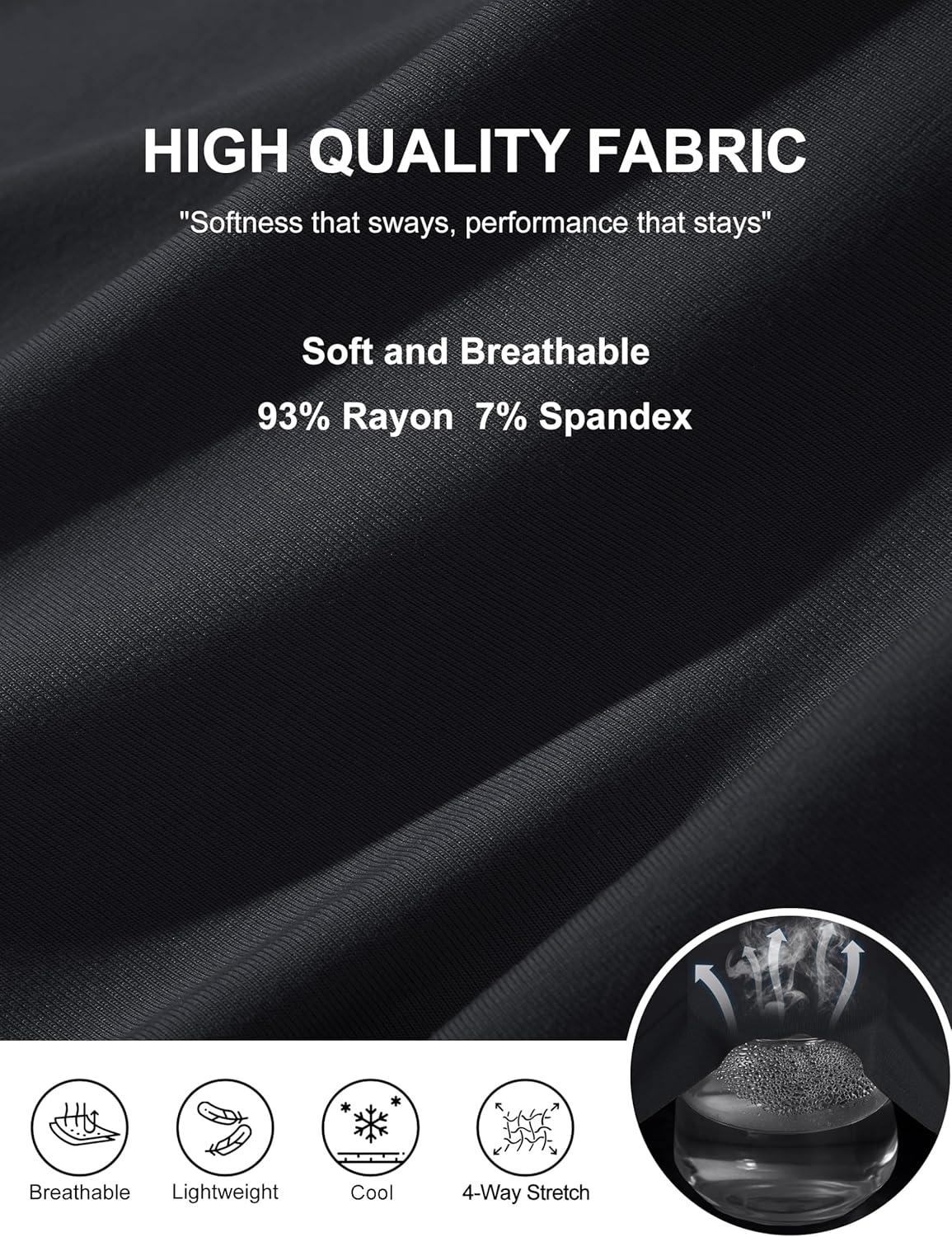 imageMAGCOMSEN Workout Top for Women Short Sleeve Athletic Yoga Crop Shirts Flowy Side Slit Loose Fit Tee Gym YogaBlack