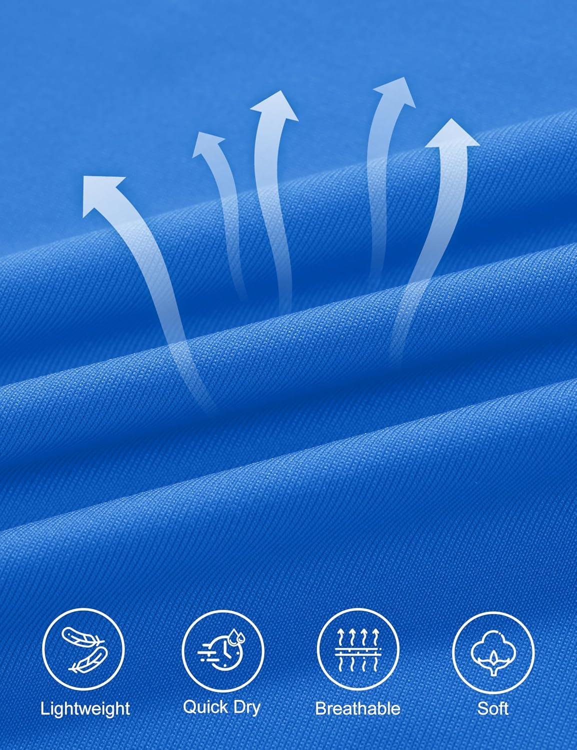 imageMAGCOMSEN Workout Tops for Women UPF 80 VNeck Short Sleeve Tee Shirt Quick Dry T Shirts Gym Athletic Yoga TopAzure