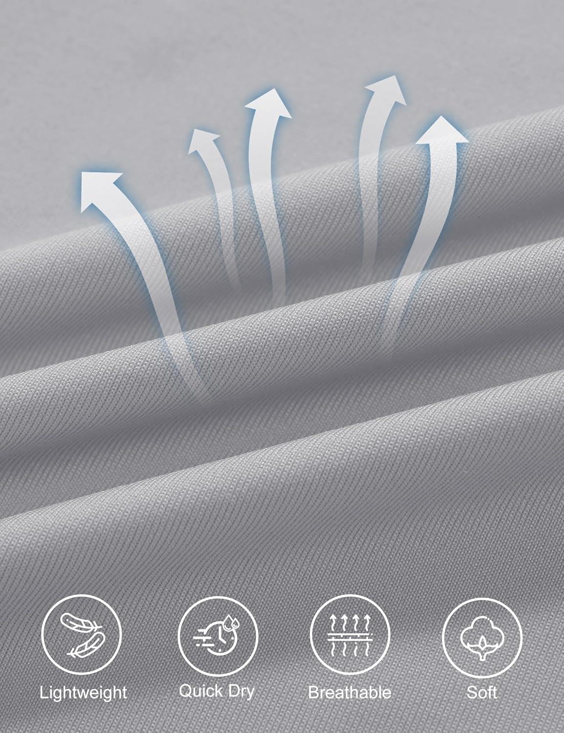 imageMAGCOMSEN Workout Tops for Women UPF 80 VNeck Short Sleeve Tee Shirt Quick Dry T Shirts Gym Athletic Yoga TopLightgrey