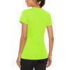 imageMAGCOMSEN 4 Pack Womens Short Sleeve Workout TShirts UPF 50 Moisture Wicking Rash Guard Dry Fit Athletic Running TopsBlack  White  Navy  Fluorescent Green