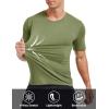 imageMAGCOMSEN Mens Dry Fit Workout Shirts Short Sleeve Tee Shirts Moisture Wicking Athletic Running Performence TshirtsArmy Green