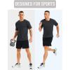 imageMAGCOMSEN Mens Dry Fit Workout Shirts Short Sleeve Tee Shirts Moisture Wicking Athletic Running Performence TshirtsBlack