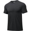 imageMAGCOMSEN Mens Dry Fit Workout Shirts Short Sleeve Tee Shirts Moisture Wicking Athletic Running Performence TshirtsBlack