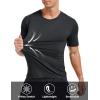 imageMAGCOMSEN Mens Dry Fit Workout Shirts Short Sleeve Tee Shirts Moisture Wicking Athletic Running Performence TshirtsBlack