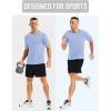 imageMAGCOMSEN Mens Dry Fit Workout Shirts Short Sleeve Tee Shirts Moisture Wicking Athletic Running Performence TshirtsBlue