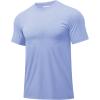 imageMAGCOMSEN Mens Dry Fit Workout Shirts Short Sleeve Tee Shirts Moisture Wicking Athletic Running Performence TshirtsBlue