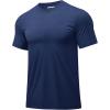 imageMAGCOMSEN Mens Dry Fit Workout Shirts Short Sleeve Tee Shirts Moisture Wicking Athletic Running Performence TshirtsDark Blue
