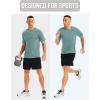 imageMAGCOMSEN Mens Dry Fit Workout Shirts Short Sleeve Tee Shirts Moisture Wicking Athletic Running Performence TshirtsDark Green