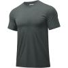 imageMAGCOMSEN Mens Dry Fit Workout Shirts Short Sleeve Tee Shirts Moisture Wicking Athletic Running Performence TshirtsDark Grey