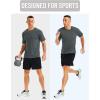 imageMAGCOMSEN Mens Dry Fit Workout Shirts Short Sleeve Tee Shirts Moisture Wicking Athletic Running Performence TshirtsDark Grey