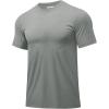 imageMAGCOMSEN Mens Dry Fit Workout Shirts Short Sleeve Tee Shirts Moisture Wicking Athletic Running Performence TshirtsGrey