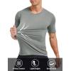 imageMAGCOMSEN Mens Dry Fit Workout Shirts Short Sleeve Tee Shirts Moisture Wicking Athletic Running Performence TshirtsGrey