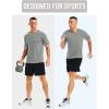 imageMAGCOMSEN Mens Dry Fit Workout Shirts Short Sleeve Tee Shirts Moisture Wicking Athletic Running Performence TshirtsGrey