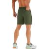 imageMAGCOMSEN Mens Hiking Shorts 7 Inch Quick Dry Lightweight Fishing Workout Athletic Water Resistant Shorts with Zipper PocketsGreen