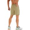 imageMAGCOMSEN Mens Hiking Shorts 7 Inch Quick Dry Lightweight Fishing Workout Athletic Water Resistant Shorts with Zipper PocketsKhaki