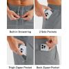 imageMAGCOMSEN Mens Hiking Shorts 7 Inch Quick Dry Lightweight Fishing Workout Athletic Water Resistant Shorts with Zipper PocketsLight Gray