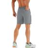 imageMAGCOMSEN Mens Hiking Shorts 7 Inch Quick Dry Lightweight Fishing Workout Athletic Water Resistant Shorts with Zipper PocketsLight Gray