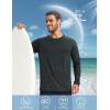 imageMAGCOMSEN Mens Long Sleeve Shirts UPF 50 Sun Protection Dry Fit Shirts Athletic Fishing Hiking Workout Rash GuardBlack