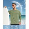imageMAGCOMSEN Mens Long Sleeve Shirts UPF 50 Sun Protection Dry Fit Shirts Athletic Fishing Hiking Workout Rash GuardGreen