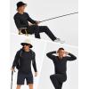 imageMAGCOMSEN Mens UPF 50 Sun Protection Shirts Long Sleeve Quick Dry UV SPF Rash Guard Fishing Running Swim AthleticBlack