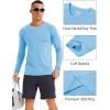 imageMAGCOMSEN Mens UPF 50 Sun Protection Shirts Long Sleeve Quick Dry UV SPF Rash Guard Fishing Running Swim AthleticBlue