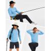 imageMAGCOMSEN Mens UPF 50 Sun Protection Shirts Long Sleeve Quick Dry UV SPF Rash Guard Fishing Running Swim AthleticBlue